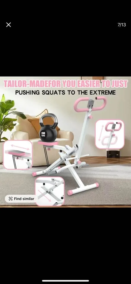 Squat Machine For Home Fitness, 260lbs Foldable image indicator(8)