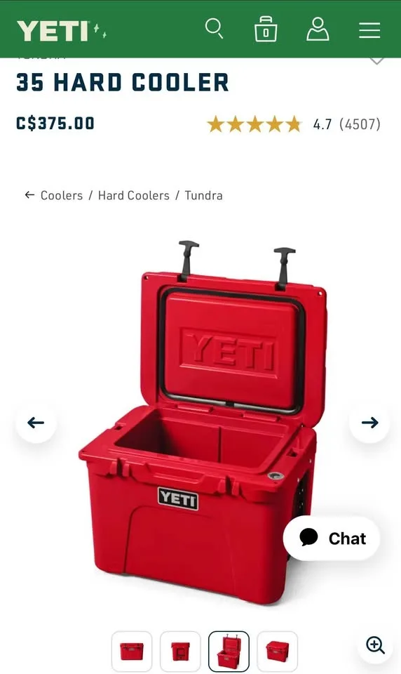 YETI TUNDRA 35 HARD COOLER - RESCUE RED - BRAND NEW image indicator(3)