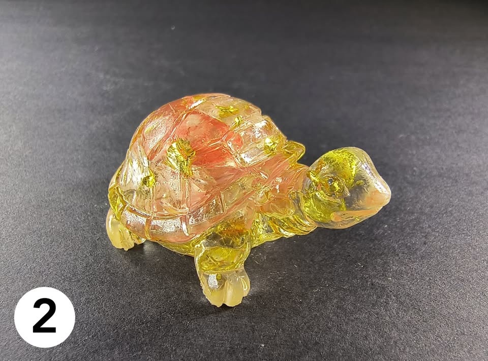 Natural Crystal and Resin Turtle Figurine - photo 2