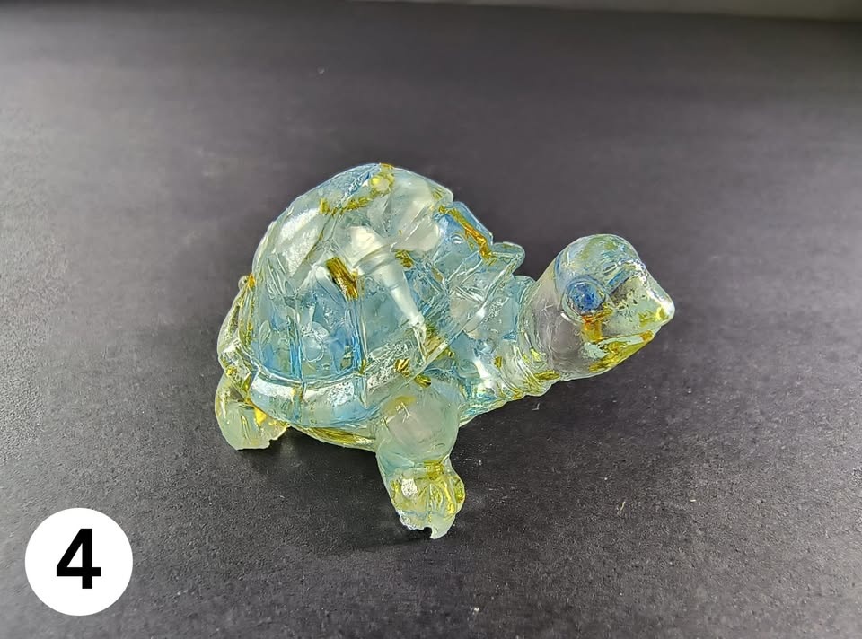 Natural Crystal and Resin Turtle Figurine - photo 4