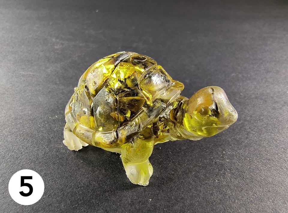 Natural Crystal and Resin Turtle Figurine - photo 5