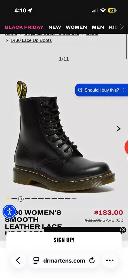 Doc martens size 10w us