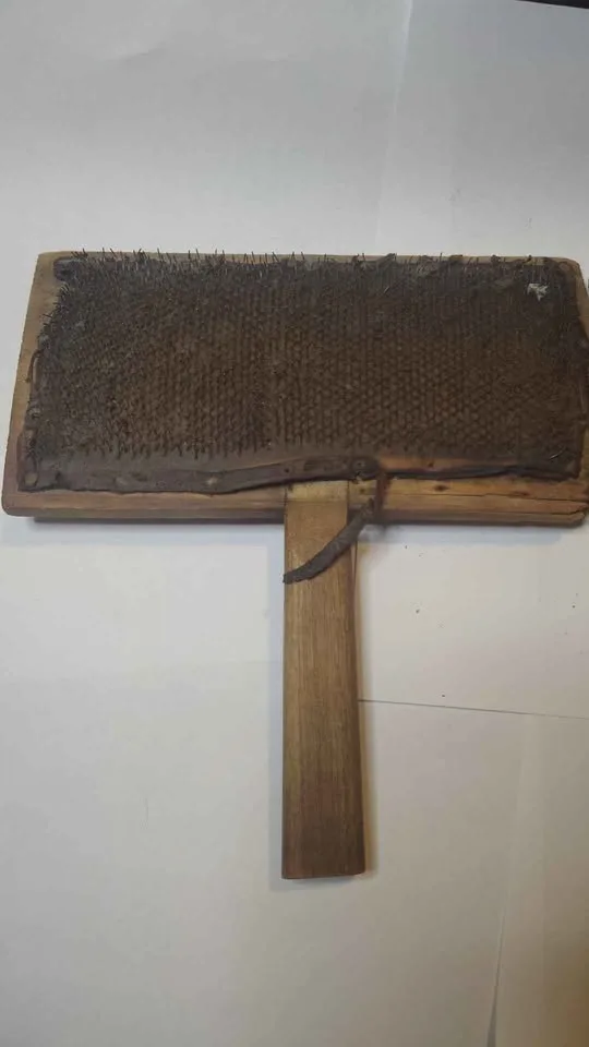 2 vintage wool carders the old whittemore no 5 image indicator(3)