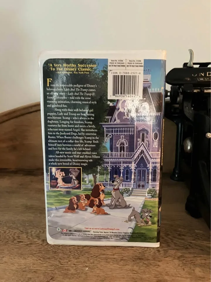 Disney Lady and the Tramp 2 VHS image indicator(2)