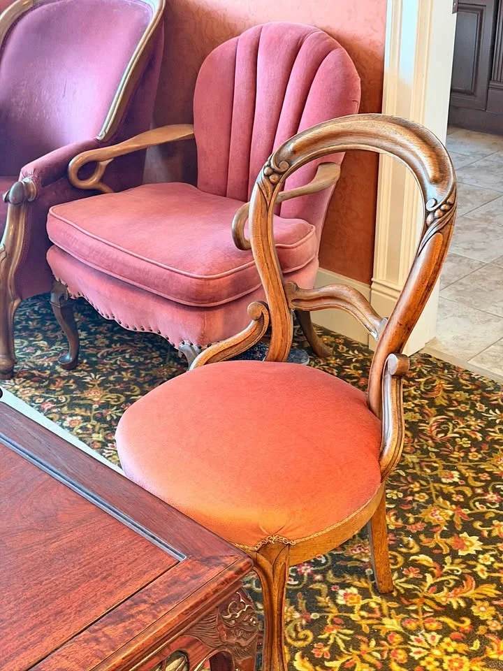 Vintage wooden accent chair