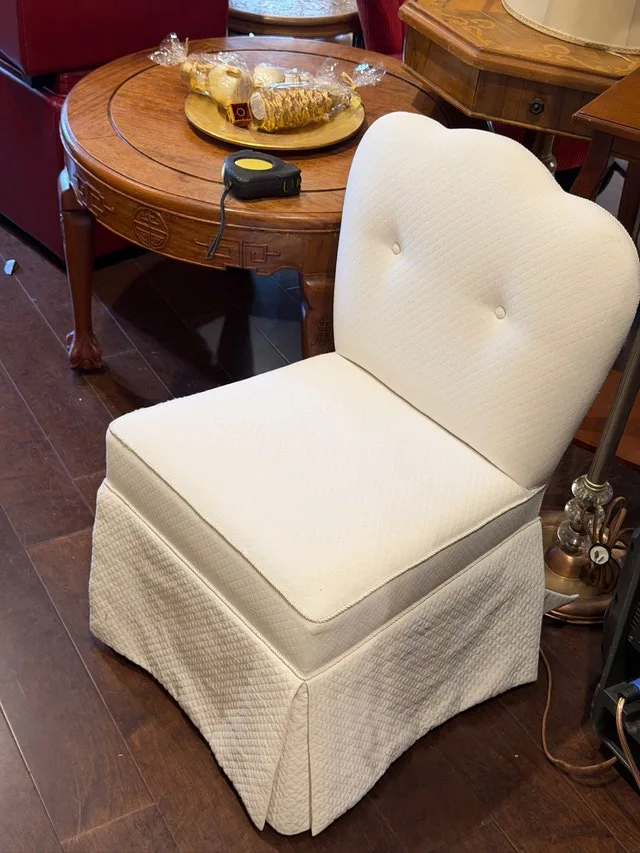Vintage Tufted Slipper Chair