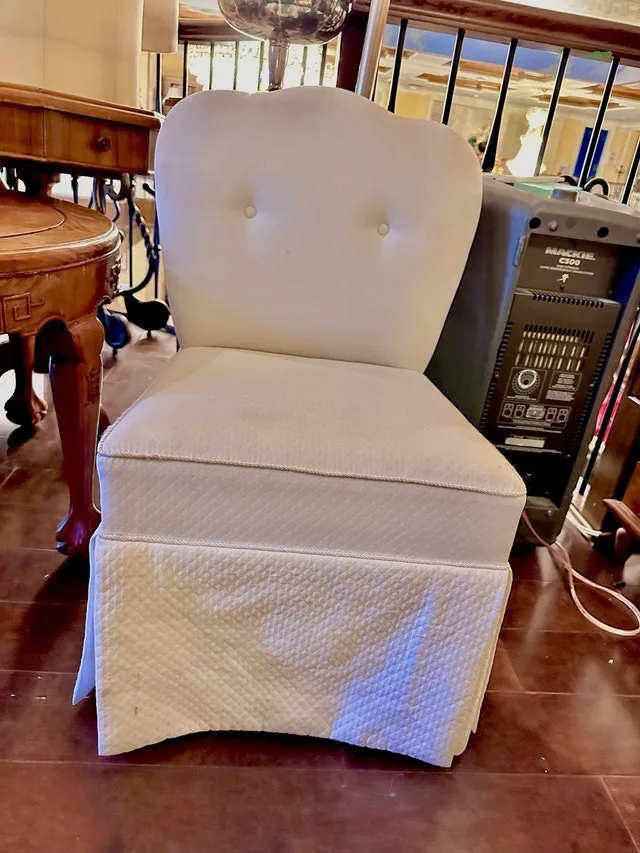 Vintage Tufted Slipper Chair image indicator(2)