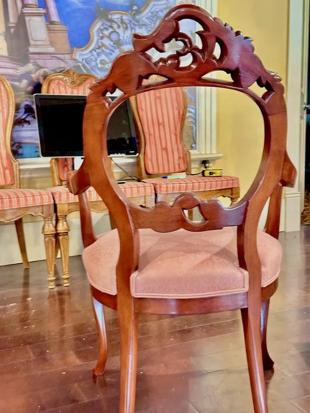 Carved wood accent chair image indicator(3)