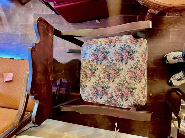 Floral Upholstered Wooden Armchair image indicator(2)