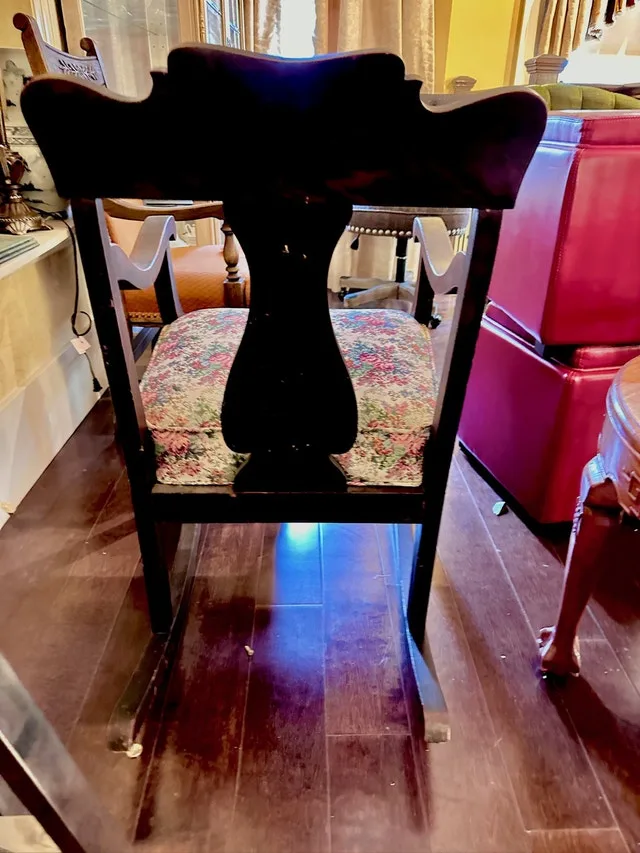 Floral Upholstered Wooden Armchair image indicator(4)