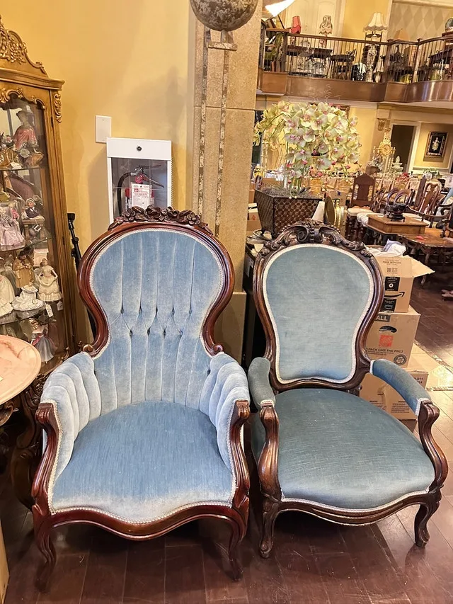 Vintage French Rococo Revival Accent Chairs (Pairs)