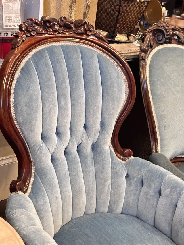 Vintage French Rococo Revival Accent Chairs (Pairs) image indicator(2)
