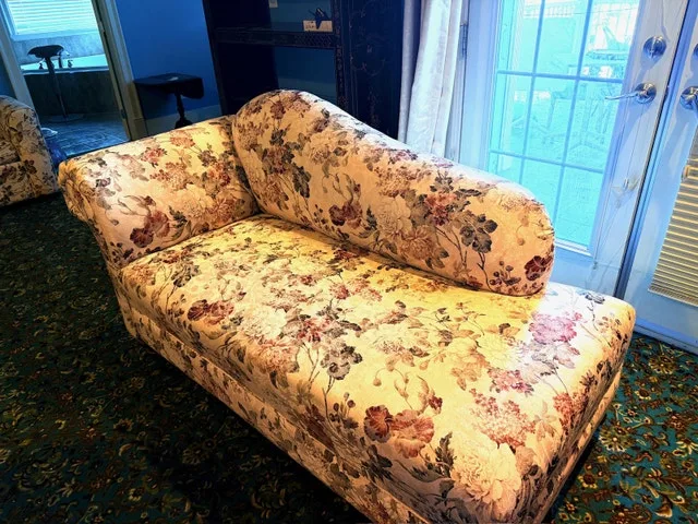 Vintage Floral Chaise Lounge