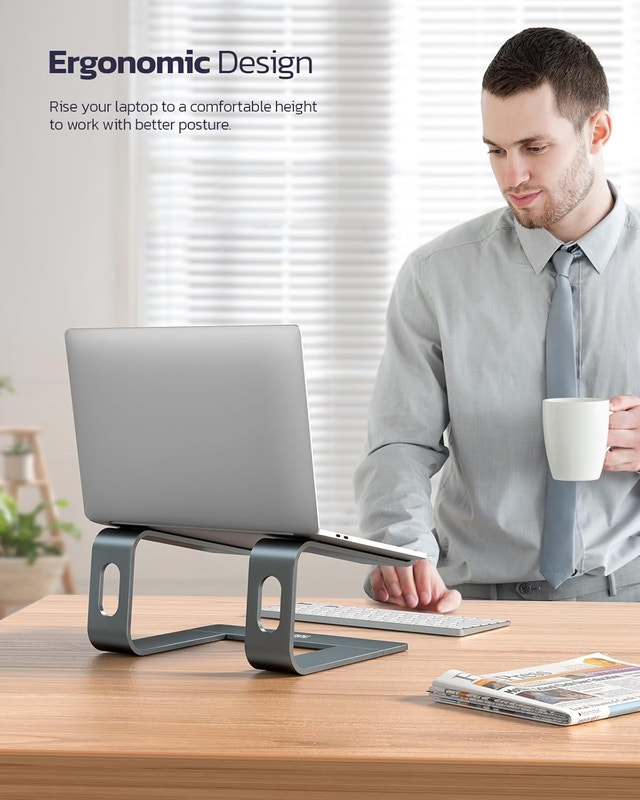 Nulaxy Ergonomic Aluminum Laptop Stand – Brand New/Unopened Box - photo 3