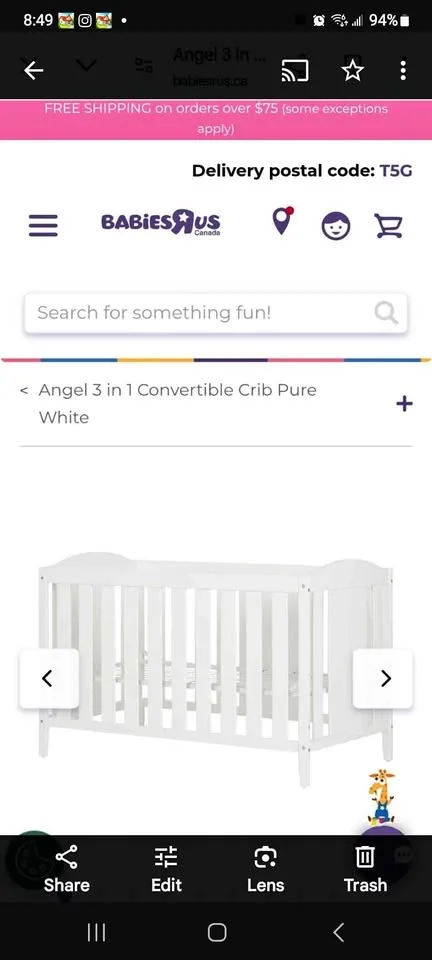 Brand new baby crib and matress still in box