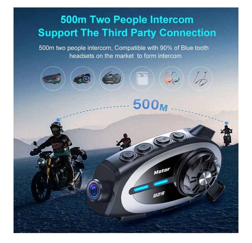 Intercom with Camera 1080P – Wireless5.4 Helmet Headset - photo 2