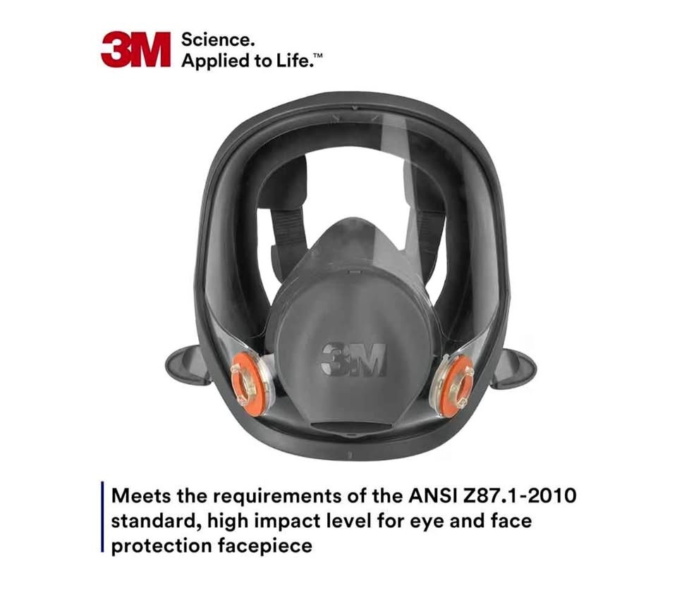 3M Full Facepiece Respirator 6800 NIOSH Large Lens
