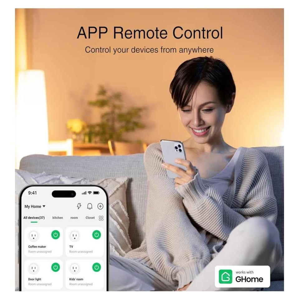 GHome Smart Plug, WiFi Smart Plugs Work with Alexa... - photo 2