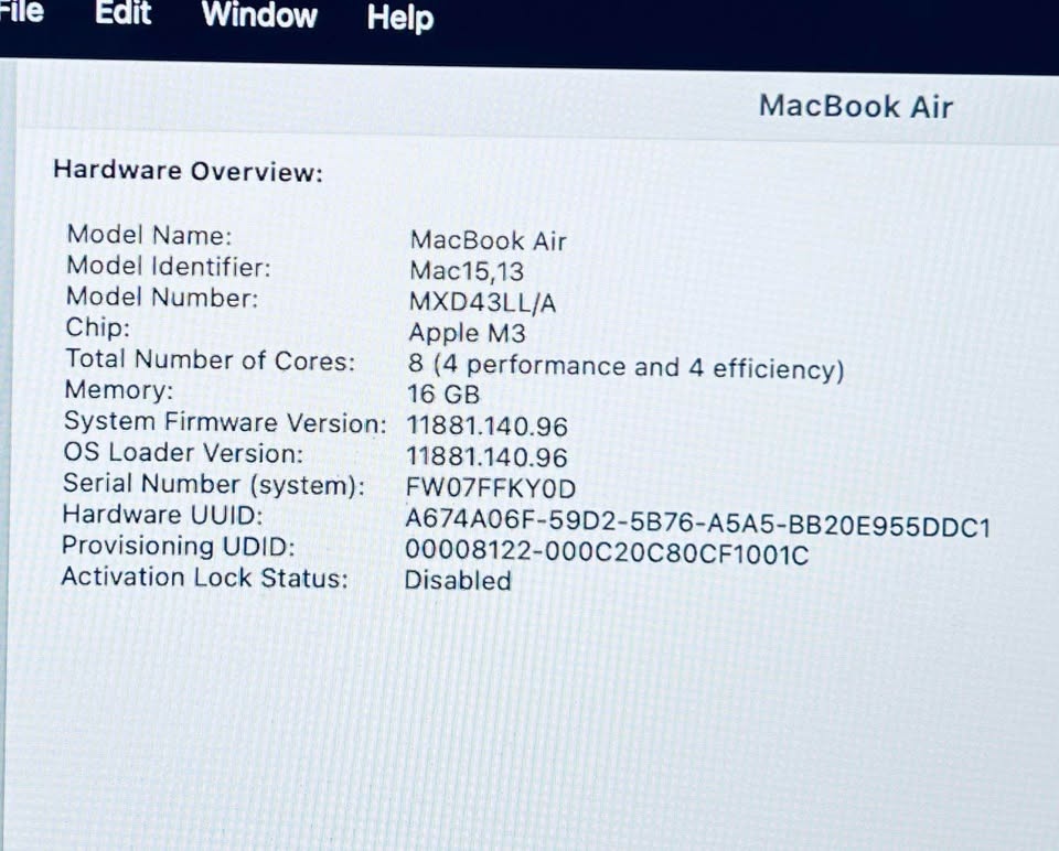 Apple MacBook Air 15” M3 16GB 500GB Like New - photo 3