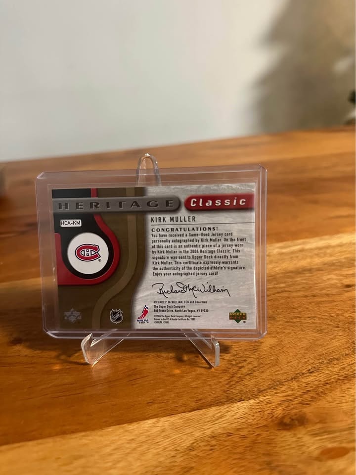 Patch Auto Hockey Card. Kirk Muller. - photo 2