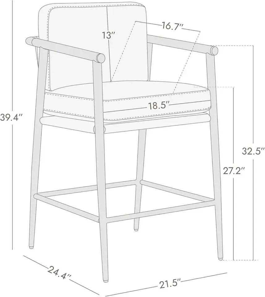 Beige Fabric Barstools 2pc image indicator(2)