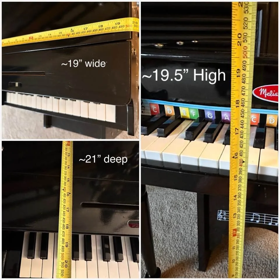 🔥Melissa & Doug Black Grand Piano - Toy Piano with Bench 🎼 image indicator(9)