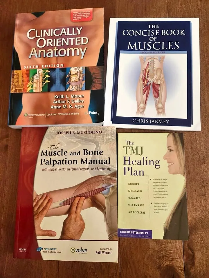 Various massage therapy books