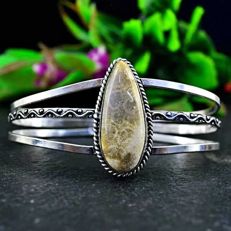 Silver bracelet - Fossil Coral thumbnail