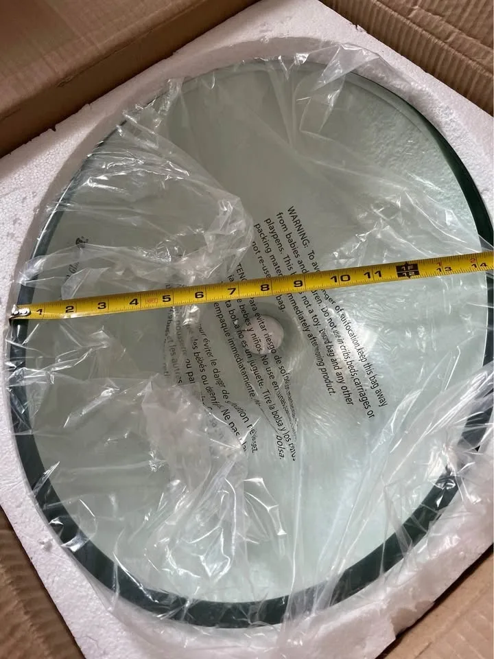 Glass sink, Oval clear tempered glass basin image indicator(2)