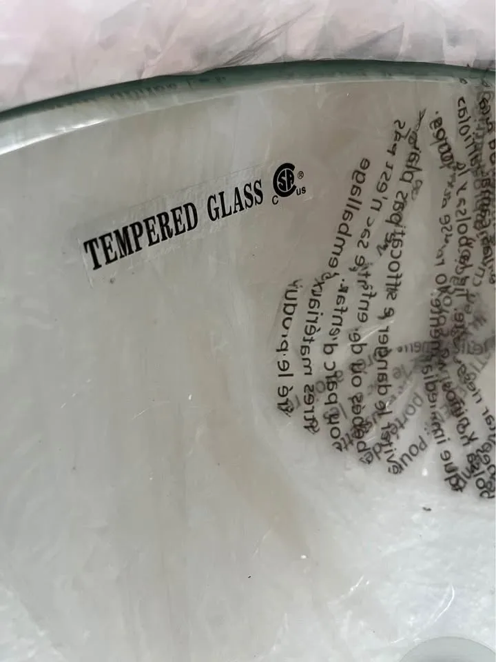 Glass sink, Oval clear tempered glass basin image indicator(5)