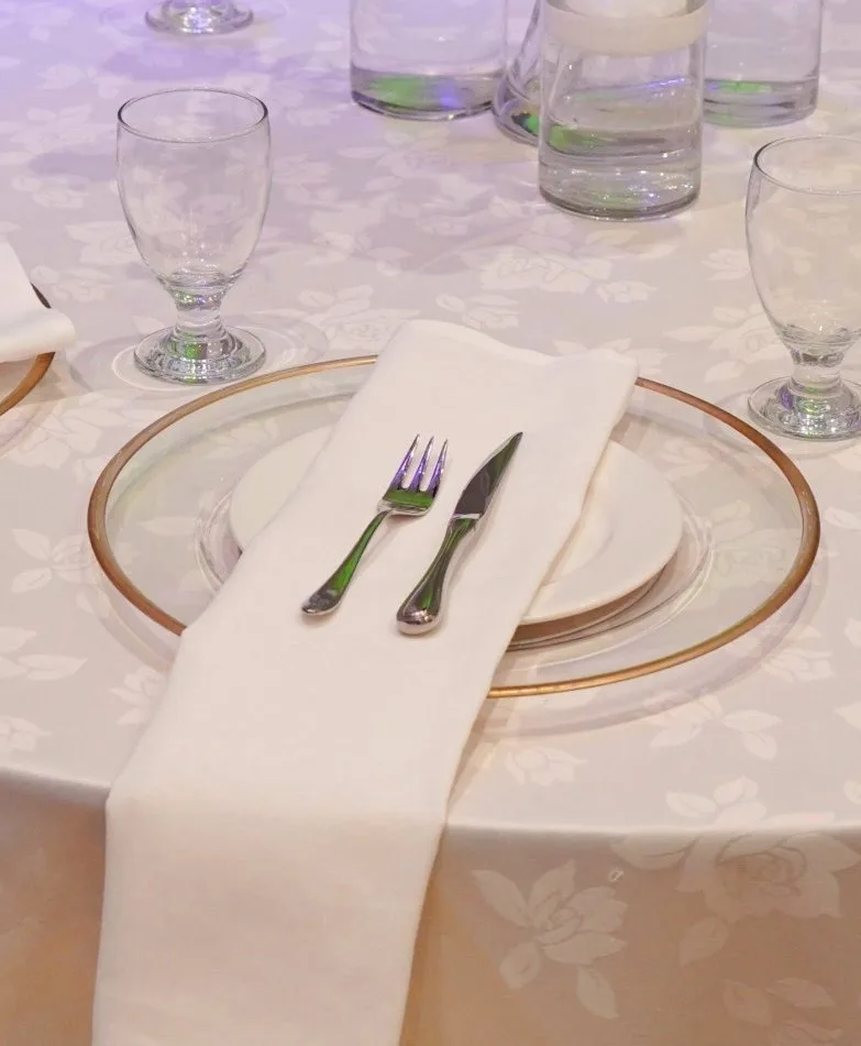 Golden Rimmed and Beaded Charger Plates Rental