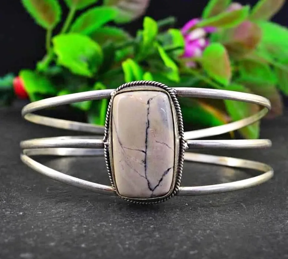 Silver and Crystal hand worked bracelet thumbnail