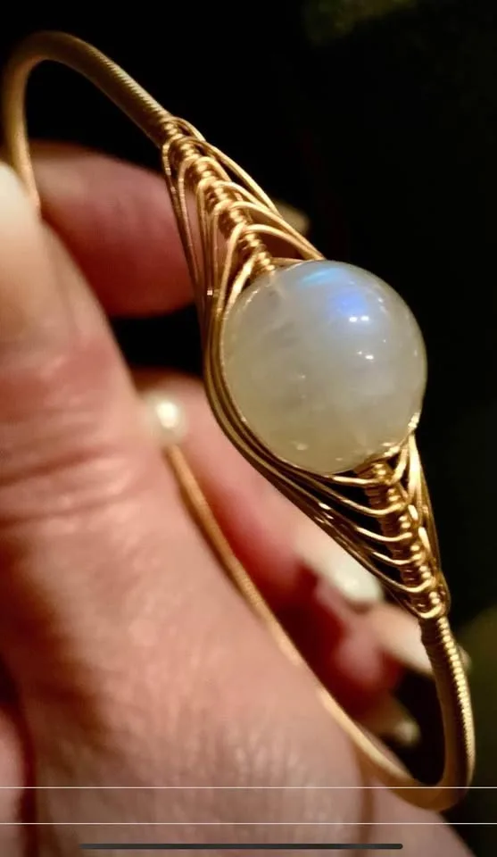 HANDWORKED - Only 1 left - MOONSTONE BRACELET image indicator(2)