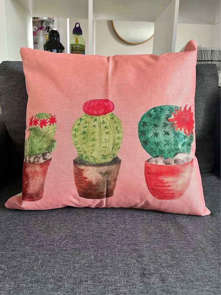 *NEW* cute cacti pillow case