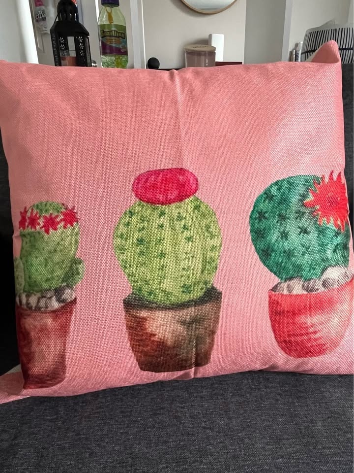 *NEW* cute cacti pillow case - photo 2