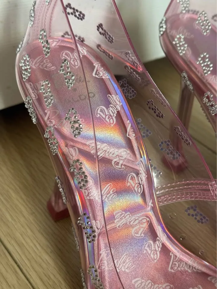 Barbie x Aldo light pink heels size 9 image indicator(3)