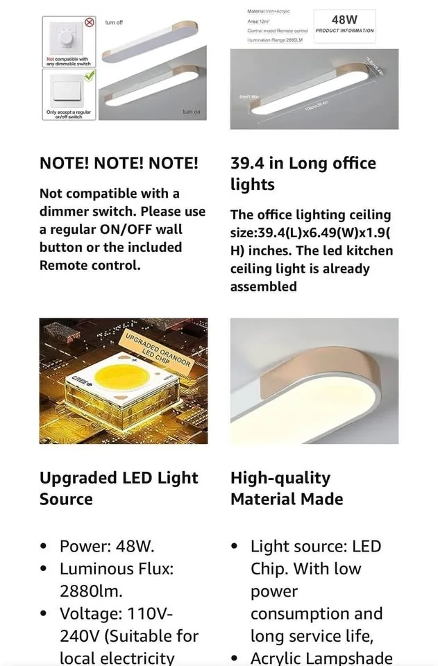 *NEW* LED ceiling lamp (white and gold) image indicator(8)