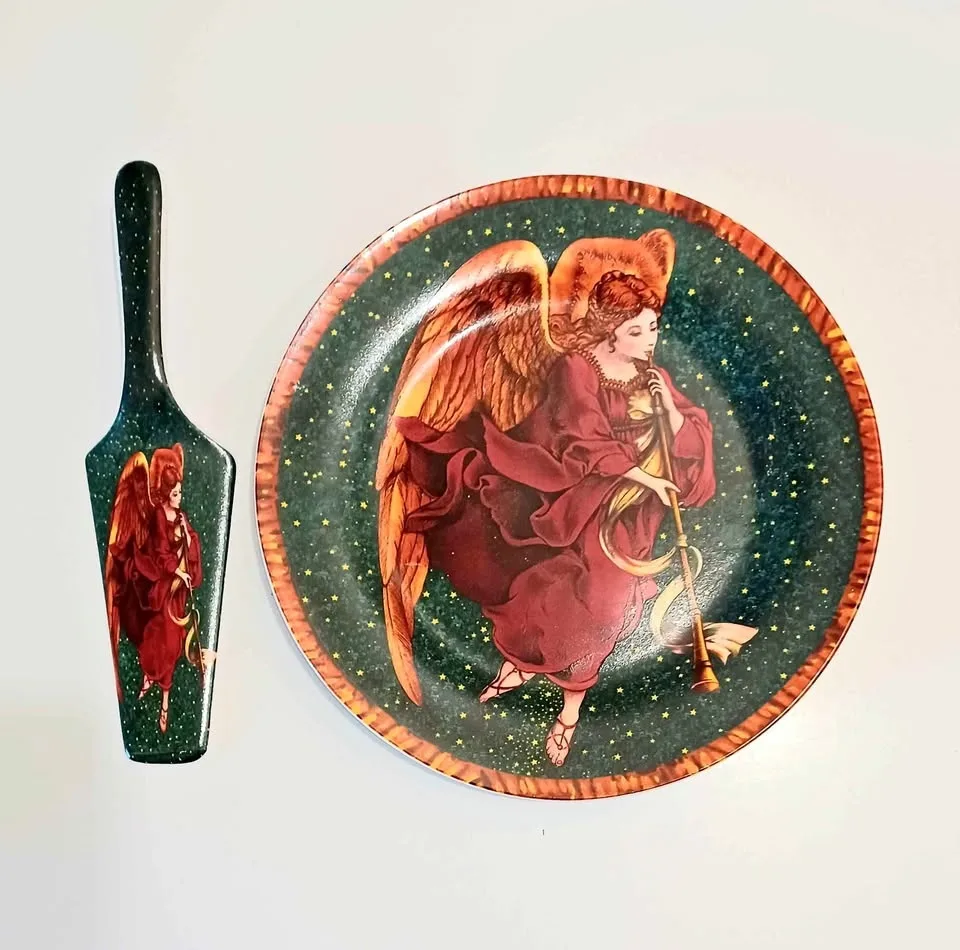New Christmas Plate and Server Set