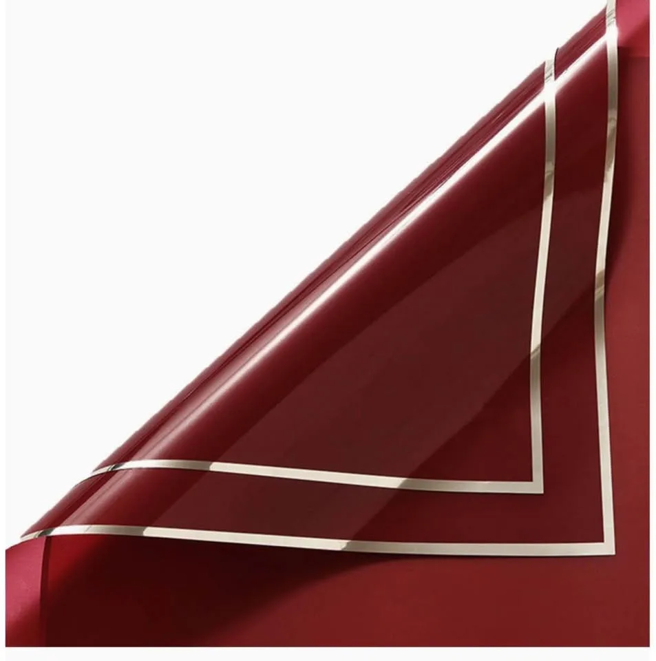 20 Sheets Red Waterproof Flower Wrapping Paper image indicator(2)