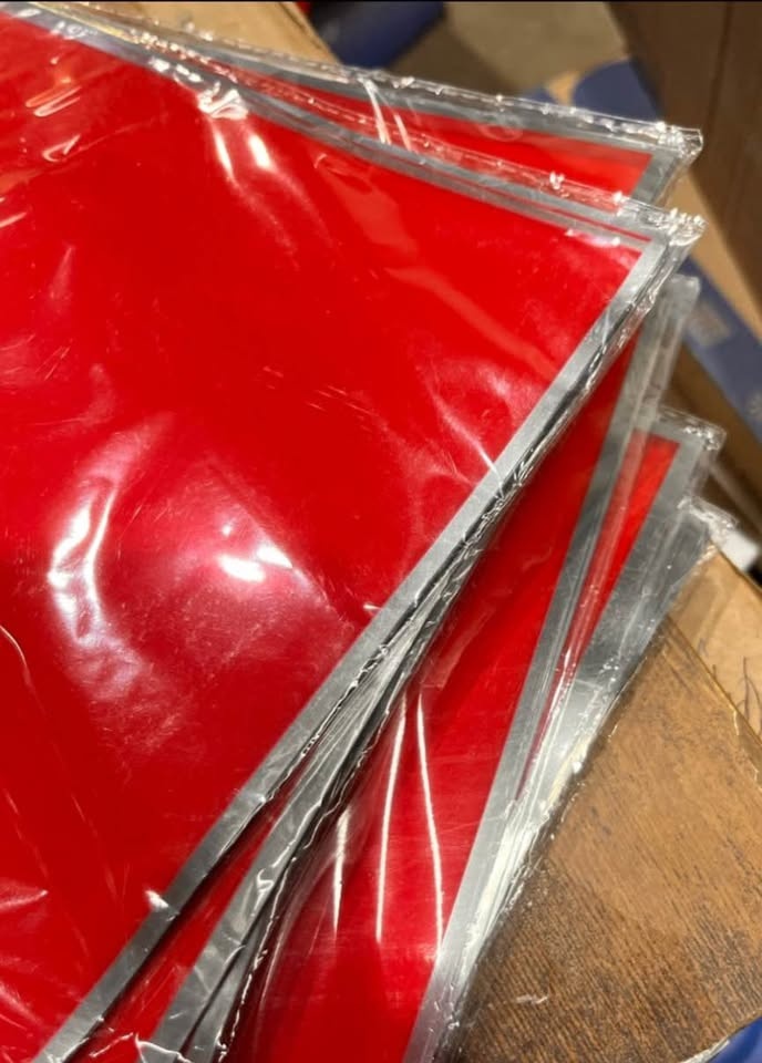 20 Sheets Red Waterproof Flower Wrapping Paper - photo 5