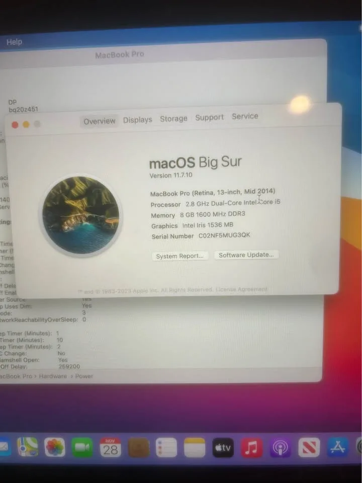 2014 MacBook Pro – 512GB SSD – Works Perfectly – Needs New Batte image indicator(3)