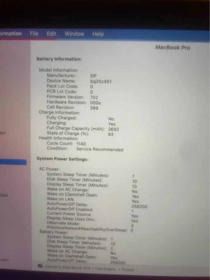 2014 MacBook Pro – 512GB SSD – Works Perfectly – Needs New Batte image indicator(4)