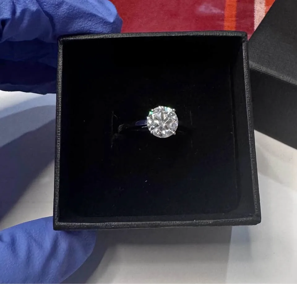 2ct Moissanite Solitaire Ring - Brand New - GRA Certified!