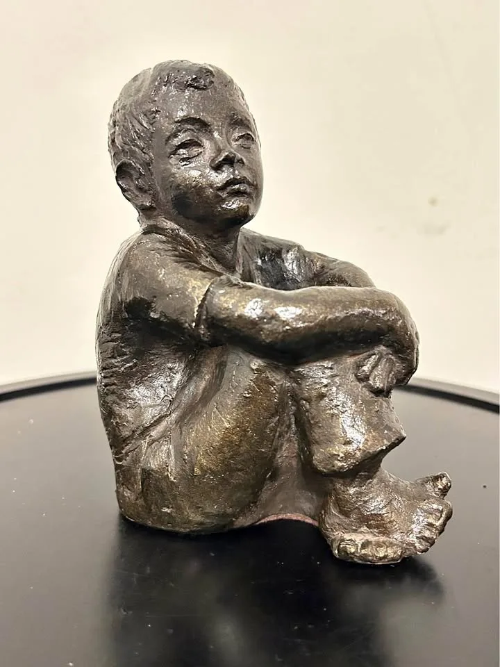 Vintage Austin Prod. 'Sitting Boy' 1979 Bronze-Tone