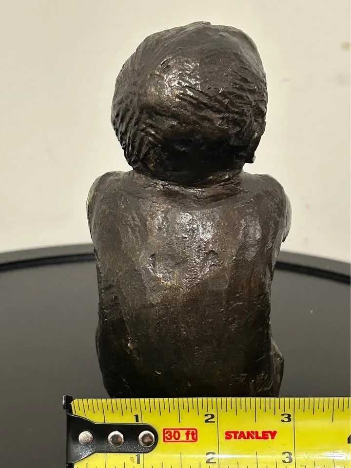 Vintage Austin Prod. 'Sitting Boy' 1979 Bronze-Tone image indicator(9)