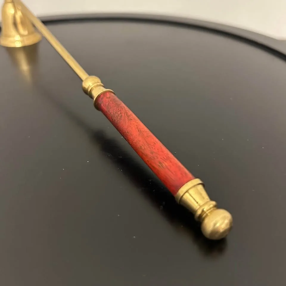 Vintage Brass Candle Snuffer with Wood Handle image indicator(2)