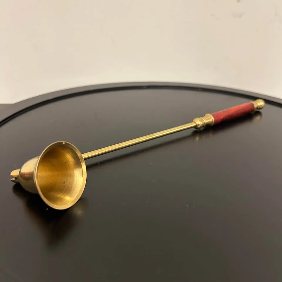 Vintage Brass Candle Snuffer with Wood Handle image indicator(4)