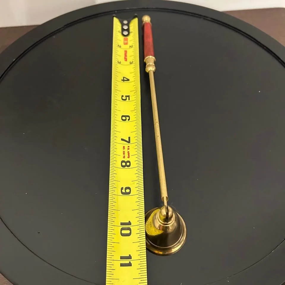 Vintage Brass Candle Snuffer with Wood Handle image indicator(6)