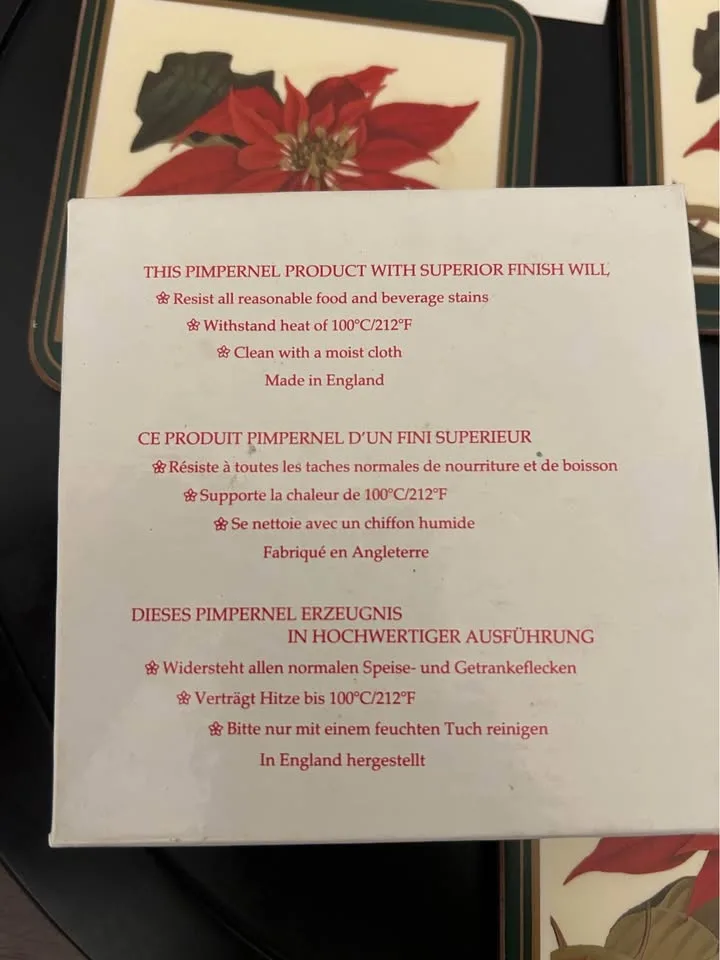 Vintage Pimpernel Coaster Set of 5 image indicator(4)