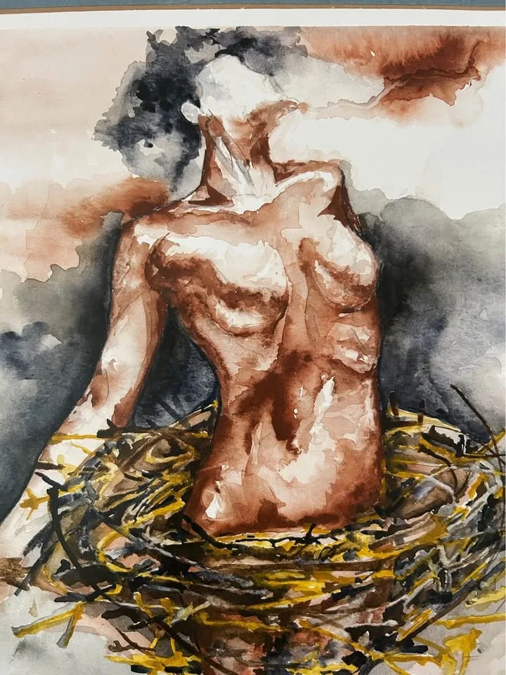 Framed Signed Art Print “Hatched” image indicator(2)